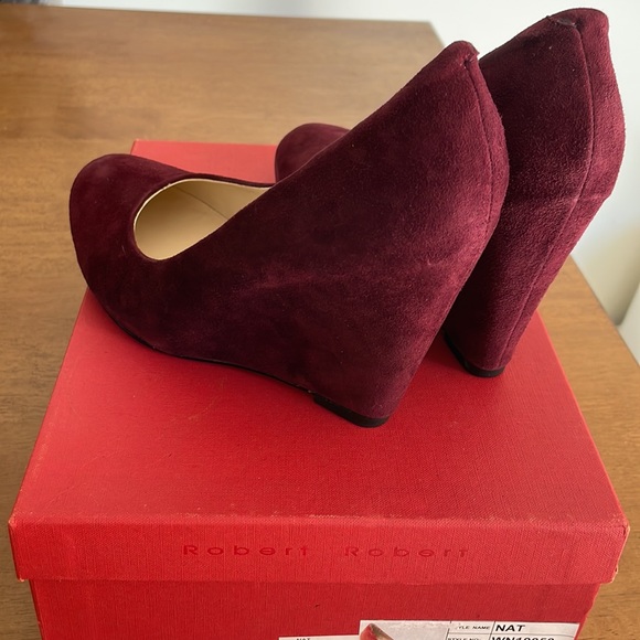 Robert Robert all leather kid suede shoes in a gorgeous burgundy colour size 41 - Picture 4 of 8